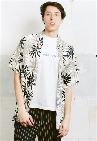 VINTAGE 90S HEMP PRINT SHIRT