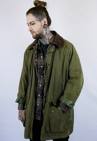 VINTAGE BARBOUR BORDER WAXED JACKET