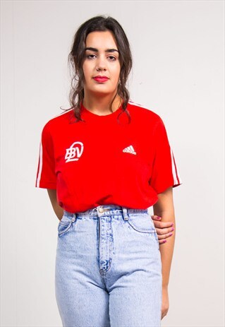 VINTAGE 90'S RED ADIDAS T-SHIRT