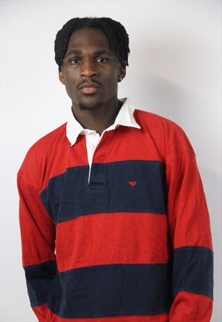 VINTAGE ARMANI STRIPED POLO SHIRT