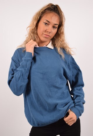 VINTAGE LEE SWEATHSHIRT JUMPER BLUE
