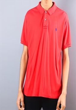 Vintage ralph lauren red polo shirt