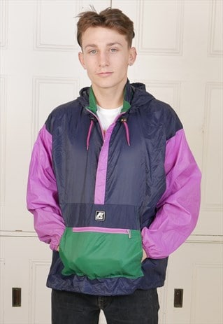 RETRO 80S WINDBREAKER OUTDOOR SHELL JACKET