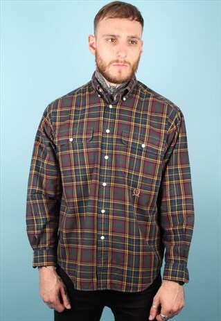 VINTAGE TOMMY HILFIGER CHECKED SHIRT ASM1242