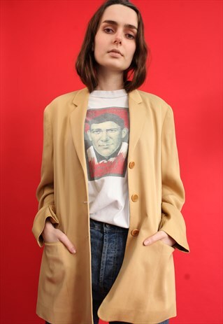VINTAGE 90'S ANNA HAWETT SILK BLAZER JACKET