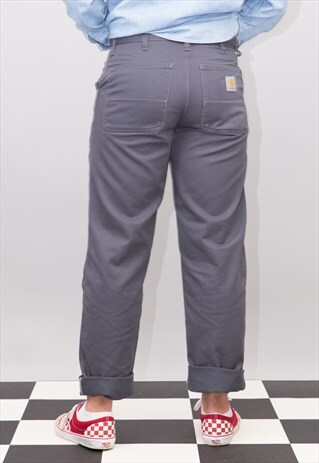 VINTAGE GREY CARHARTT WORKER SKATER TROUSERS