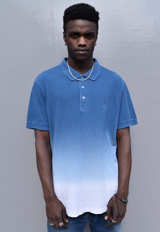 VINTAGE 90S BURBERRY OMBRE POLO TOP