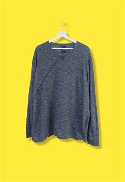 Vintage Adidas T-Shirt Long Sleeves in Grey XXL