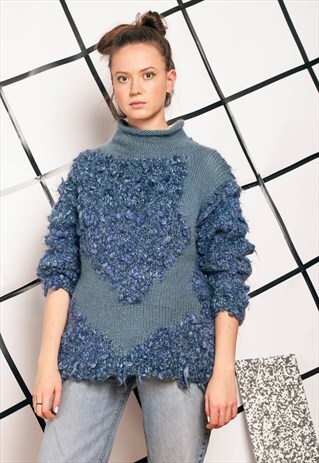 UGLY KNIT JUMPER - 80S VINTAGE SWEATER
