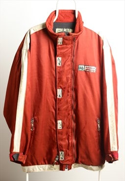 Vintage Nicole Sports Ski Team Longline Jacket Maroon