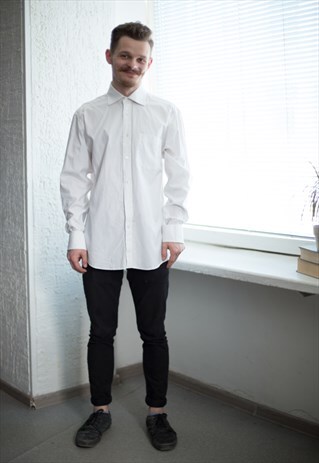 VINTAGE 90'S WHITE COTTON SHIRT