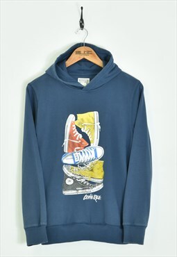 Vintage Converse Hooded Sweatshirt Blue XSmall