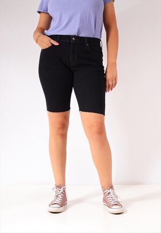 VINTAGE LEVI'S CUT-OFF DENIM SHORTS BLACK