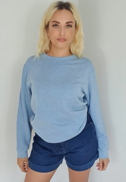 Vintage 90s Plain Pastel Blue Sweatshirt Unisex