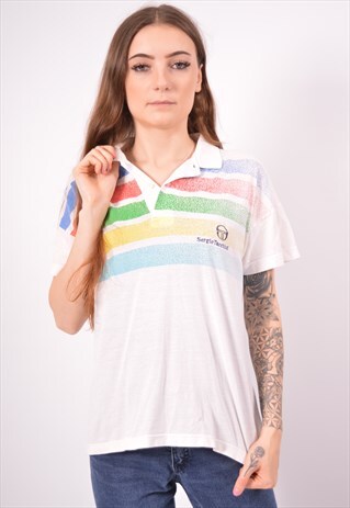 VINTAGE SERGIO TACCHINI POLO SHIRT WHITE