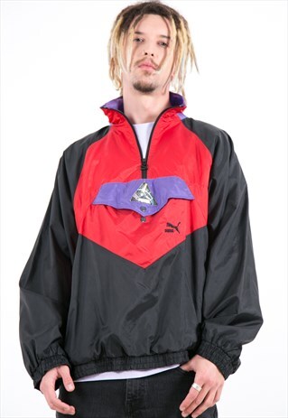 VINTAGE 90S 1/4 ZIP PUMA JACKET / S33848