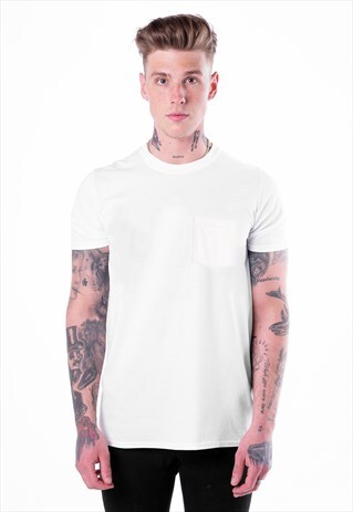 ESSENTIAL POCKET T-SHIRT - WHITE