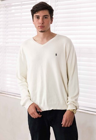 VINTAGE POLO RALPH LAUREN JUMPER SWEATSHIRT LOGO XL 11.8