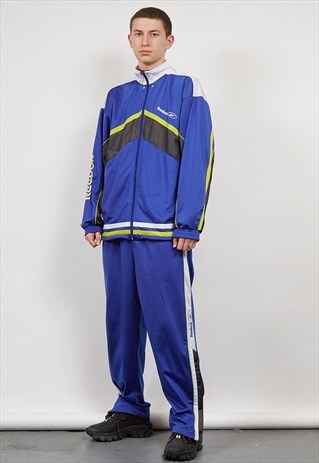VINTAGE 90'S REEBOK BLUE/NEON TRACKSUIT SET