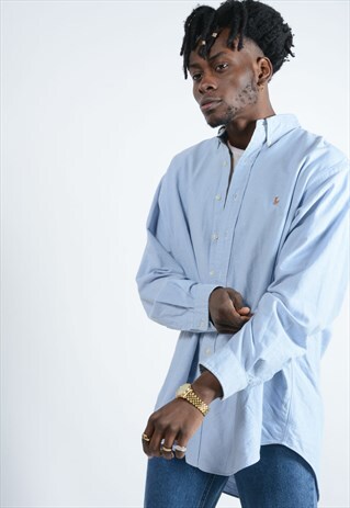 VINTAGE RALPH LAUREN SHIRT IN BLUE WITH LOGO