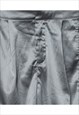 VINTAGE SHINY DARK GREY Y2K CARGO TROUSERS - W30