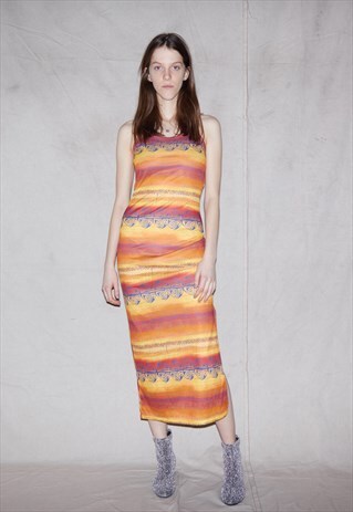 90S HARD ACID FESTIVAL RAVE CRAZY PATTERN SUPER NASTY DRESS