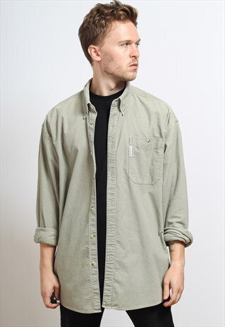 VINTAGE COLUMBIA CORDUROY SHIRT GREY