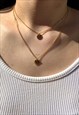PEACE SIGN BEST FRIEND NECKLACE GOLD PLATED