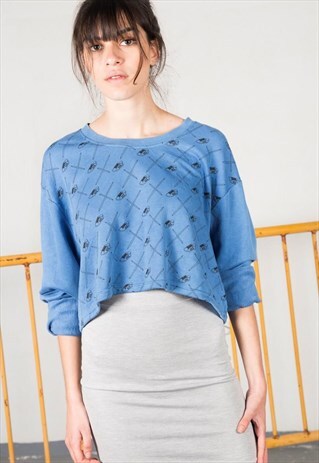 VINTAGE 90'S ADIDAS CROP SWEATSHIRT /AVELINAS REWORK/ S0066