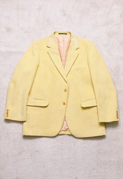 Vintage 80s Beige/Yellow Cord Blazer Jacket