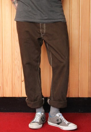 VINTAGE BROWN LEVI'S 501 JEANS