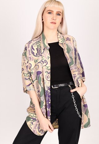 VINTAGE PATTERN SHIRT NS556