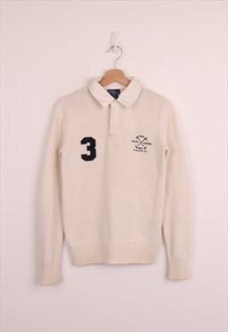Polo Ralph Lauren Embroidered Logo Knit Collared Jumper
