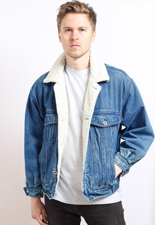 VINTAGE FLEECE LINED DENIM JACKET