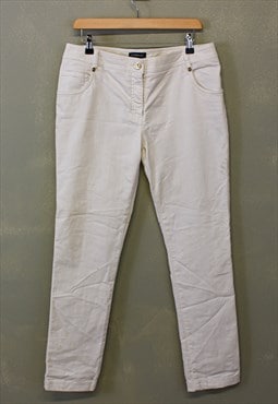 Vintage Y2K Cavalli Denim Jeans White With Embroidery
