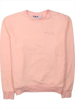 Vintage 90's Fila Sweatshirt Heavyweight Crew Neck Pink