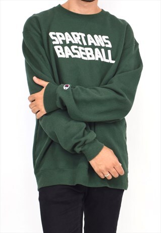 VINTAGE 90S CHAMPIONS GREEN SWEATER