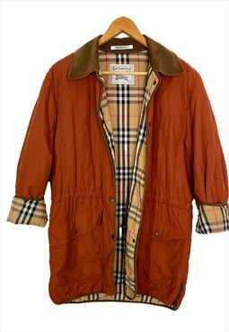 Burberry vintage orange brown padded jacket. Size L