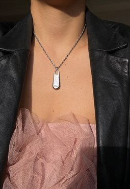 Authentic Dior Zipper Pendant- Reworked Necklace