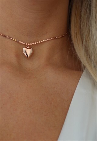 THE ROSE GOLD LOCKET CHOKER