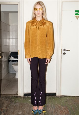 VINTAGE MUSTARD BLOUSE