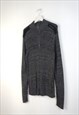 VINTAGE CALVIN KLEIN JUMPER Q ZIP IN GREY L