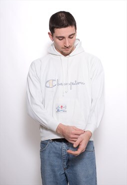 Vintage Champion 90s Spellout Hoodie Pullover