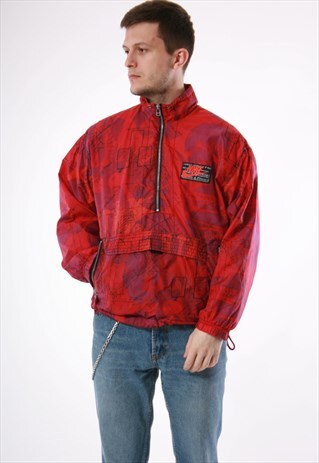 90S VINTAGE NIKE 1/4 ZIP RARE OLDSCHOOL SHELL ANORAK 13781
