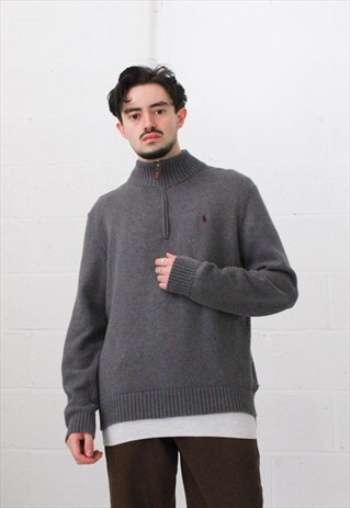 VINTAGE POLO RALPH LAUREN 1/4 ZIP JUMPER