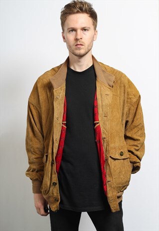 VINTAGE SUEDE BOMBER JACKET