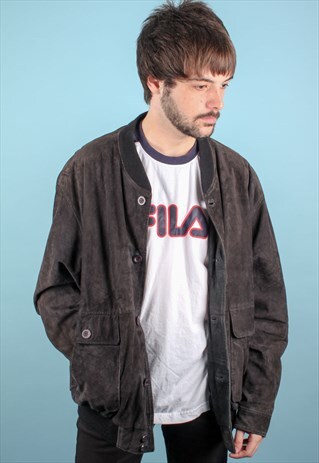 VINTAGE SUEDE BOMBER JACKET ASM1302