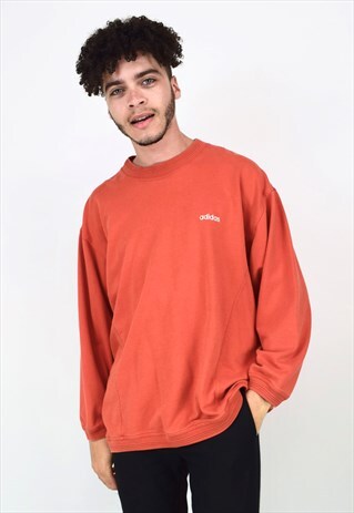VINTAGE 90'S ADIDAS ORANGE SWEATSHIRT