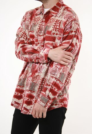 VINTAGE OLDSCHOOL HAPPY LIFE RARE COTTON SHIRT 14227