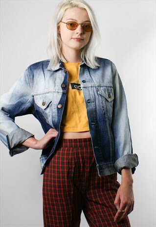 LEVI'S VINTAGE DENIM JACKET, TWO TONE DENIM, M